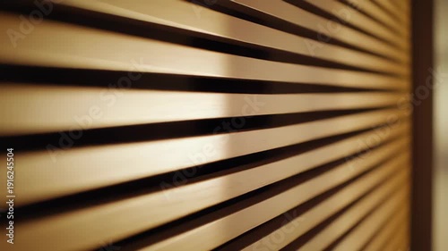 Wooden slats forming a geometric pattern, featuring strong lines and contrasting light and shadow, creating a modern and architectural background texture for interior design