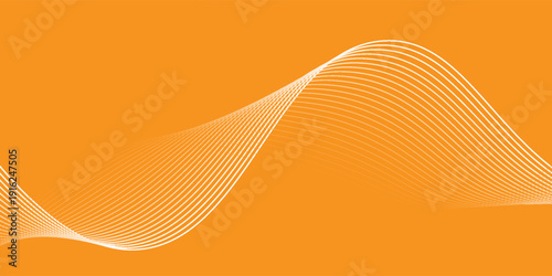 abstract simple creative orange white blend wave line design.