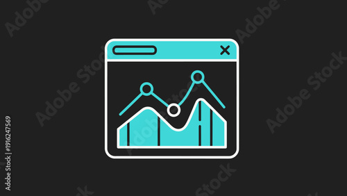 Digital Graph Display Showing Financial Market Trends.