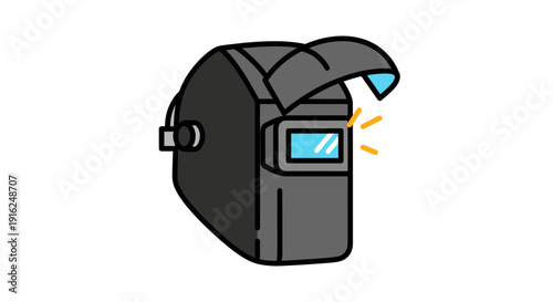 Welding Mask Icon, Protective Gear for Metalwork, Safety Equipment, Industrial Tool