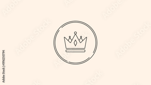 Elegant Crown Icon Symbolizing Royalty and Luxury.