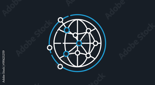 Global Network Connections and Digital Connectivity Concept.