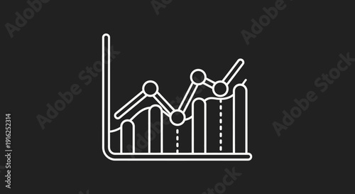 Financial Growth Chart Showing Upward Trend and Market Volatility.
