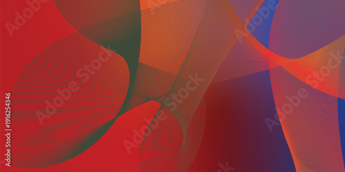 Bisque red and navy azure abstract shape grainy gradient background with black backdrop and noisy texture for wide banner poster and header design