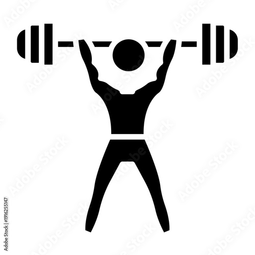 Weightlifter Vector Icon