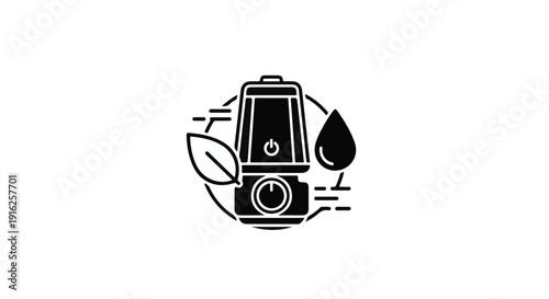A retro rocket and classic car fly across an abstract background in this vintage vector illustration featuring an old-fashioned film camera and antique photography equipment isolated on white