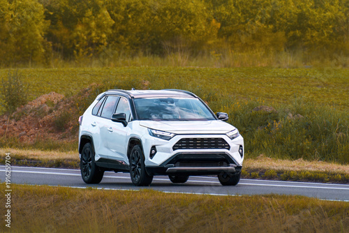 Wallpaper Mural Japanese automotive SUV on peaceful countryside road Torontodigital.ca