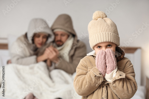 Frozen little girl and her ...