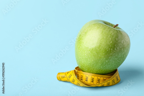 Green apple with yellow mea...