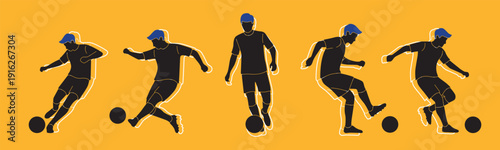 Soccer player poses in silhouette