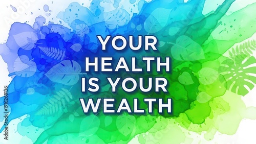 Your Health Is Your Wealth Quote Background