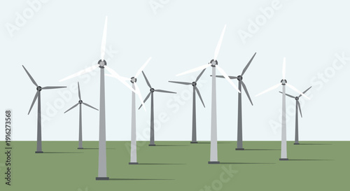 Wind Turbines Field Array