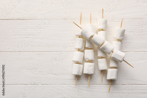 Skewers with sweet marshmal...
