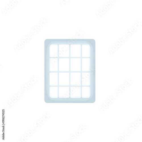 Window pane grid, isolated on white background, architectural element