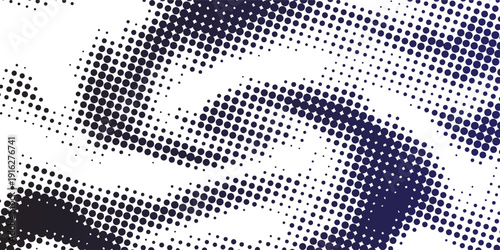 Dotted halftone gradient texture. Fading polka dot background. Repeated dots gradation pattern background. dark blue vanishing comic pop art overlay backdrop. Halftone raster effect wallpaper.