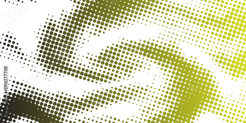 Dotted halftone gradient texture. Fading polka dot background. Repeated dots gradation pattern background. yellow green vanishing comic pop art overlay backdrop. Halftone raster effect wallpaper.