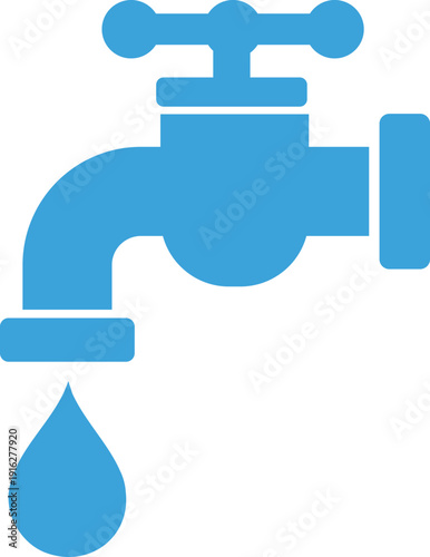 シンプルな水道の蛇口のイラスト