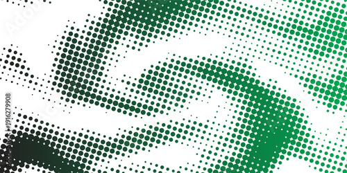 Dotted halftone gradient texture. Fading polka dot background. Repeated dots gradation pattern background. green vanishing comic pop art overlay backdrop. Halftone raster effect wallpaper.