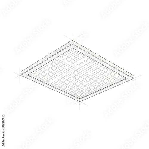 Ceiling light fixture sketch