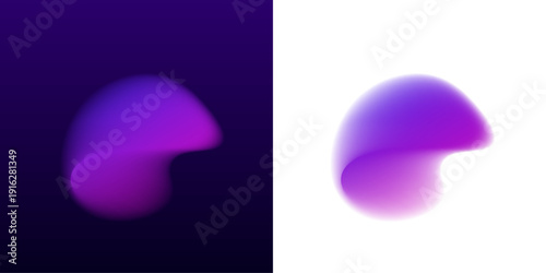Abstract holographic gradient orb with smooth layered mesh, subtle neon highlights, and luminous glow. vector
