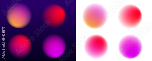 Soft pastel gradient circle with translucent mesh layers, subtle neon glow, and dreamy digital aura. vector
