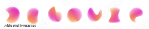 Pastel neon gradient circle with translucent liquid layers, soft aurora shimmer, and smooth mesh blending. vector