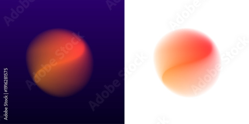 Abstract holographic liquid orb with smooth color transitions, luminous edges, and soft aurora shimmer. vector