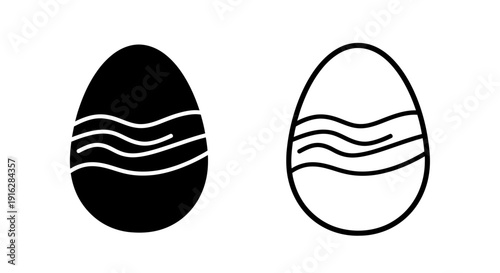 Minimalist easter eggs design, vector illustration, simple egg artwork Vector