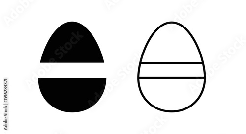 Egg symbols design: yin yang eggs, black and white eggs, egg symbols, yin yang Vector