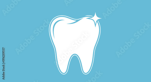 Clean Tooth Icon - Dental Care and Hygiene Concept