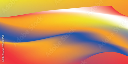 Amazing blue background with orange, red, yellow gradient. Vector eps new