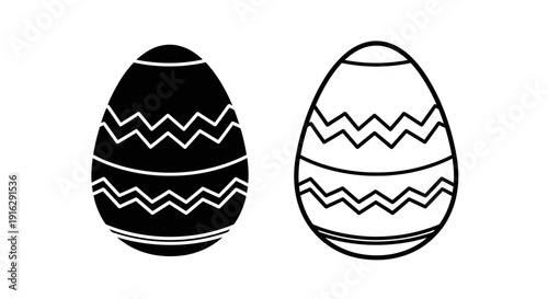Easter eggs design vector illustration black and white Vector