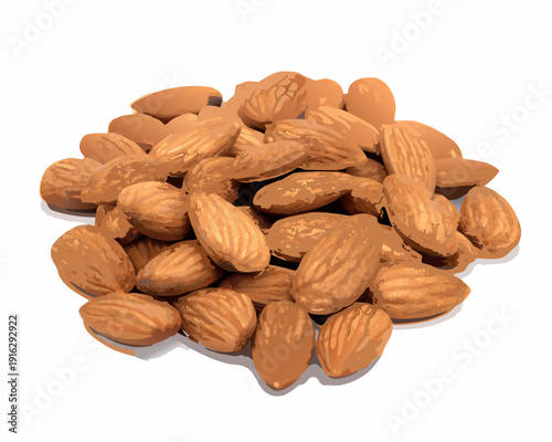 Pile of almonds a close up view of the nutritious nuts