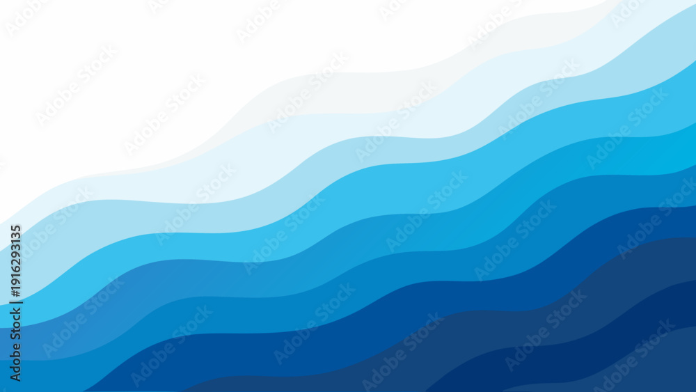 Fototapeta premium Abstract waves of blue and white hues create a calming background