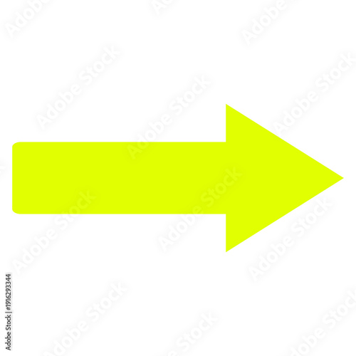 Free Download Pfeil in gelb grün als Wegweiser nach rechts - GFXLoad