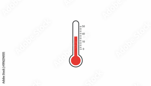 Thermometer Showing High Temperature, Heat Wave Concept
