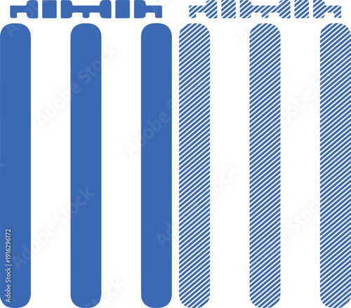 Line set examples with various patterns isolated on transparent background