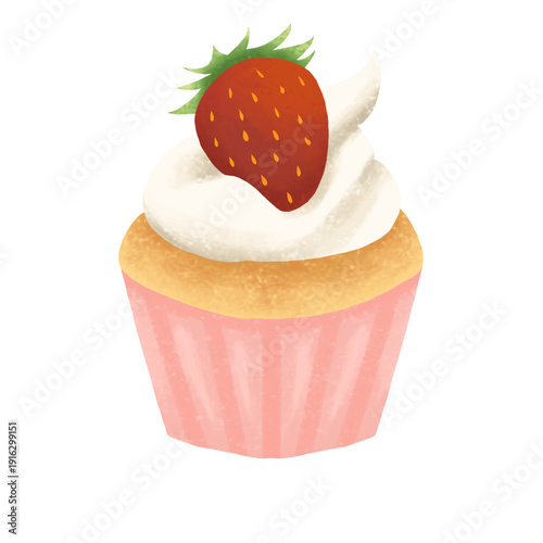 cute hand drawn cupcake element