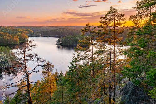 Fotografie landscape with lake
