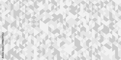Abstract background made of triangles. Mosaic pattern, tile geometric cube white and gray vector wallpaper.