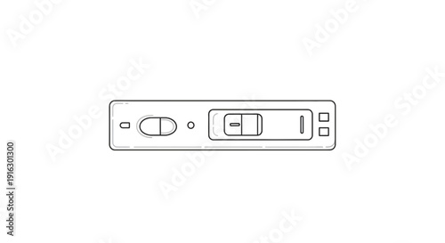 Pregnancy Test Line Drawing Icon, Medical Health Diagnostic Tool