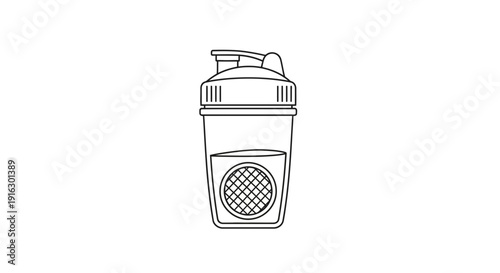 Protein Shaker Bottle with Mixer Ball for Fitness and Workout Drinks