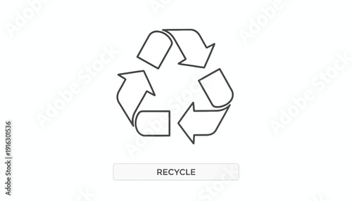 Recycling Symbol Icon - Sustainable Eco Friendly Waste Management Concept