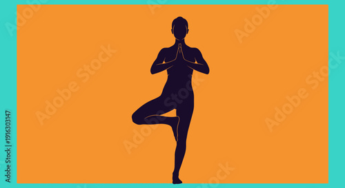 A person meditating in a serene yoga pose on one leg with hands together