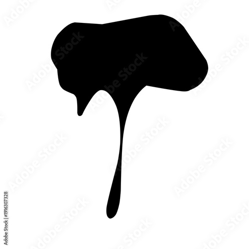 black silhouette dripping liquid