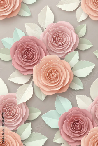 Luxury Soft Pink Rose Decorative Background