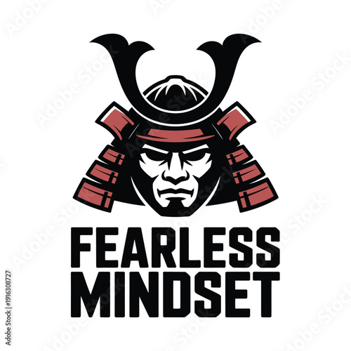 A fearless samurai warrior with a strong and bold mindset logo