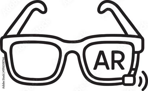 Augmented reality glasses icon