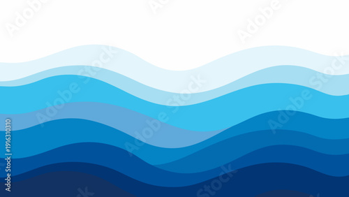 Abstract wave pattern with varying shades of blue and white