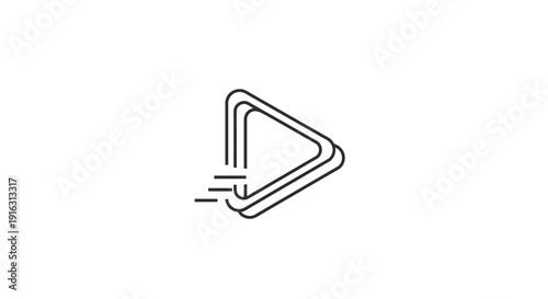 Fast Play Button Icon, Speed Play Symbol, Motion Graphics, Digital Media